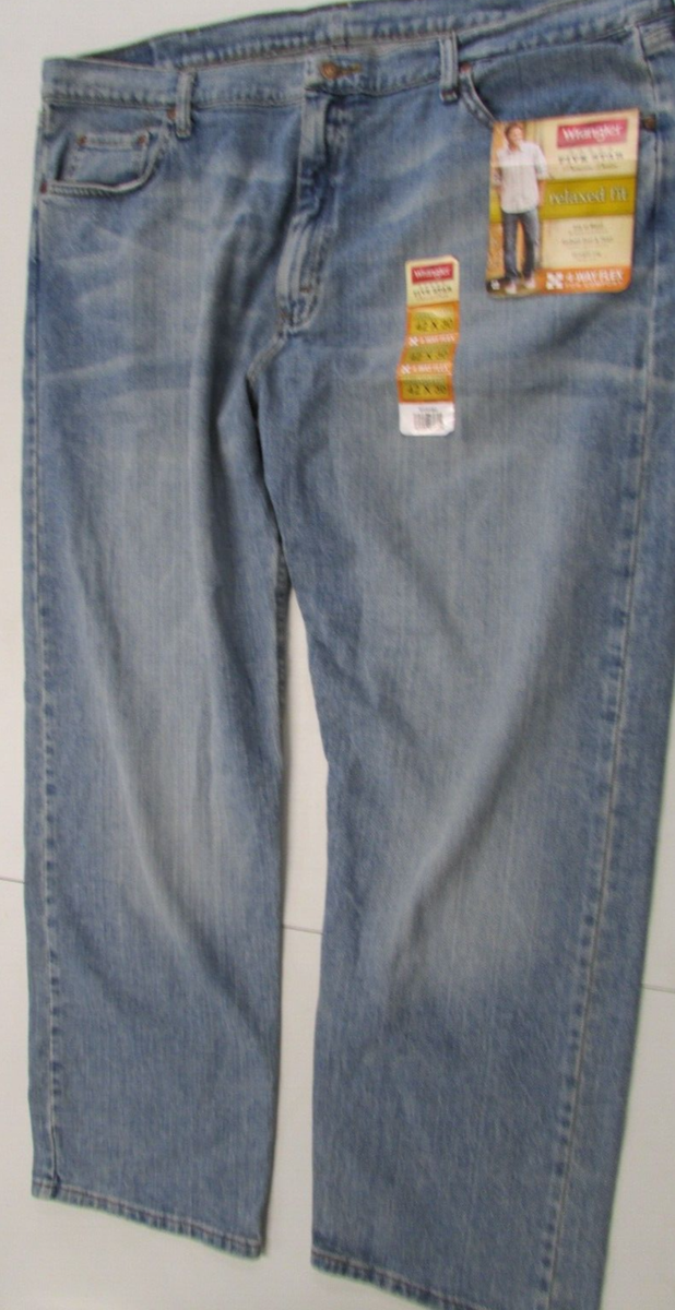 Wrangler Jeans Men 40x32 Blue Relaxed Fit Straight High Rise Stretch 97FXWBD  for sale online | eBay