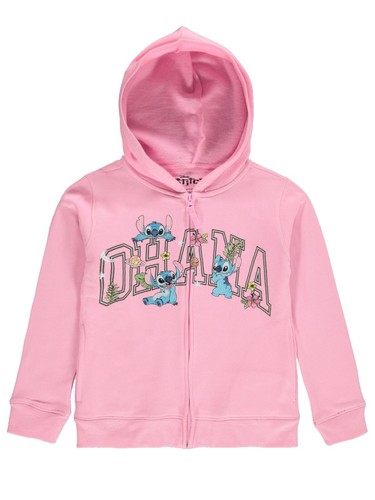 Skims Cotton Fleece Classic Zip-Up Hoodie Barely Pink Heart Size