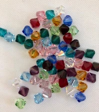 120 pc. BIRTHSTONE MIX SWAROVSKI CRYSTAL 6mm Loose Beads Bicones 12 Colors