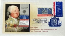 AMERICOVER 2024 5939 First Continental Congress John Adams Massachusetts Bay 