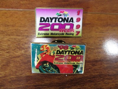 L.E. 1997 and 1998 DAYTONA 200 WEEK PINS EXTREME MOTORCYCLE RACING