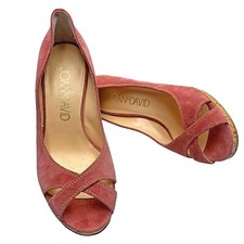 Joan and David Contessa Suede Peep Toe Platfo...