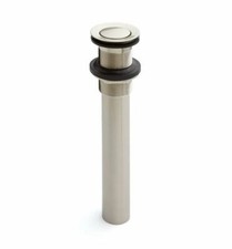1 1/2" Bathroom Pop Up Brass Drain Brushed Nickel No Overflow for Sink Support