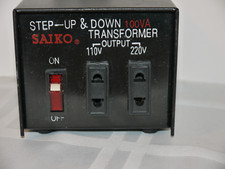 Saiko Step Up / Step Down Transformer 110V/220V Output 110V/200V/220V240V Input