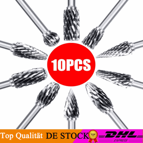 Frässtift Wolframkarbid HSS Fräsen Bohrer Für-Dremel Werkzeuge Gravieren 10 STK Frässtift Wolframkarbid HSS Fräsen Bohrer Für-Dremel Werkzeuge Gravieren 10 STK