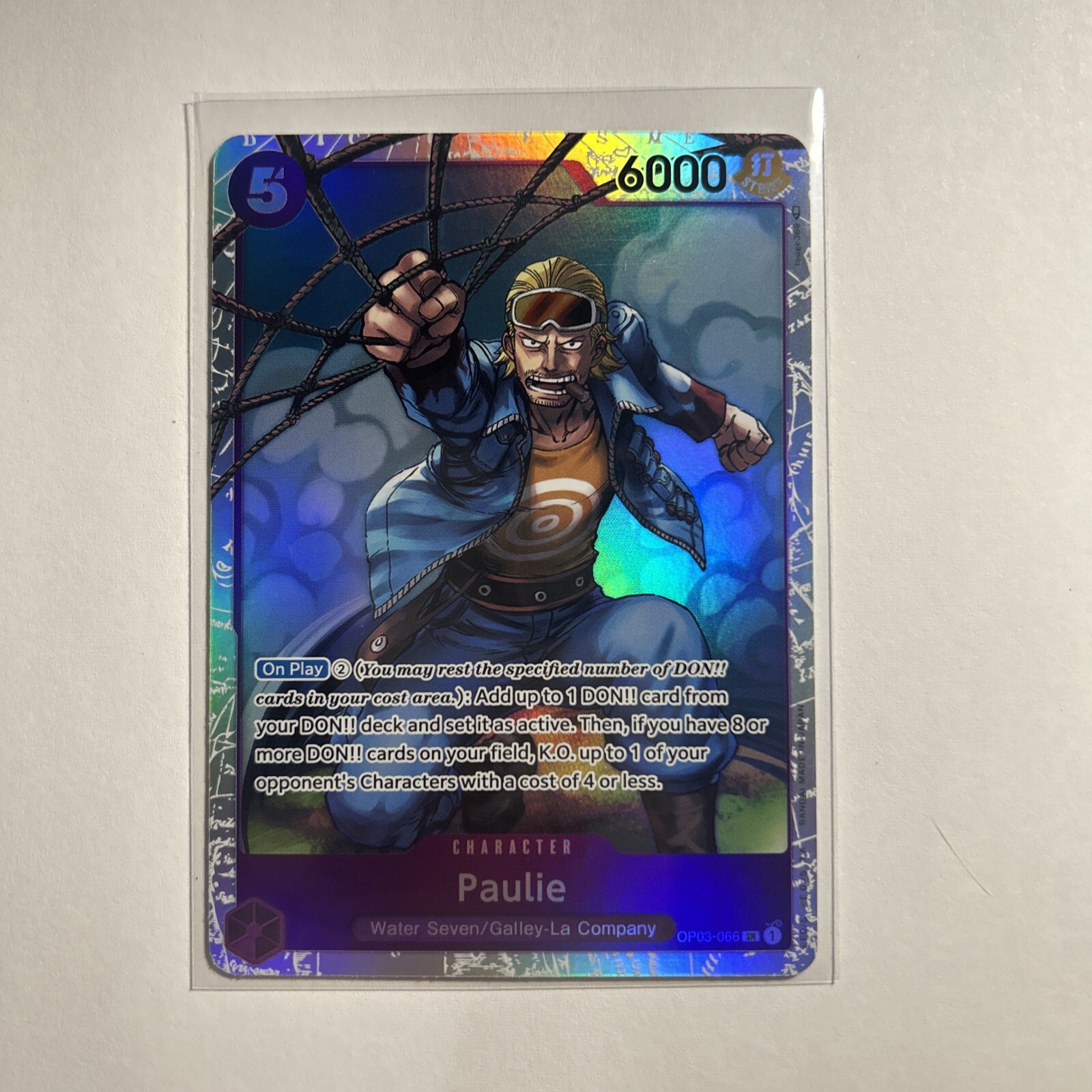 One Piece TCG Card Paulie OP03-066 SR English Pillars of Strength NM