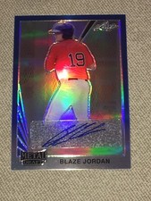 BLAZE JORDAN 2021 Leaf Metal 1990 Style BLUE RAINBOW #1/35 RED SOX CARDINALS