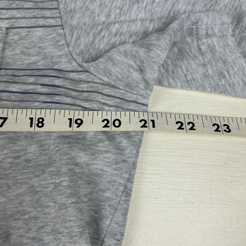 Travis Mathew Mens Golf Polo Shirt Sz Medium cotton Gray Striped Tumble Creek - Picture 6 of 7