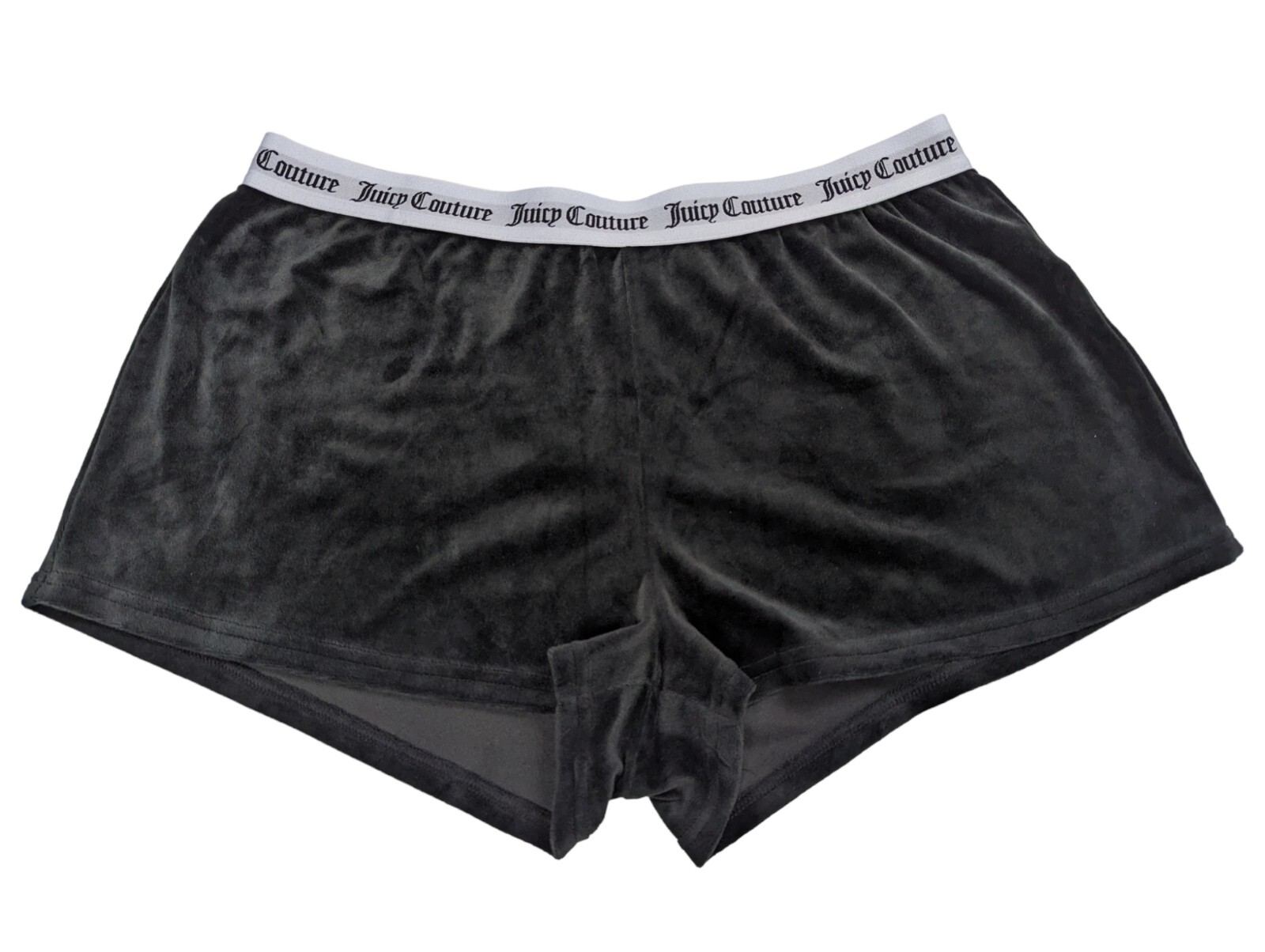 Juicy Couture Sleepwear Velour Booty Shorts Solid Bla… Gem