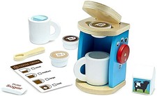 New Melissa  Doug Brew And Serve Wooden Pretend Coffee Play Set 11 pieces