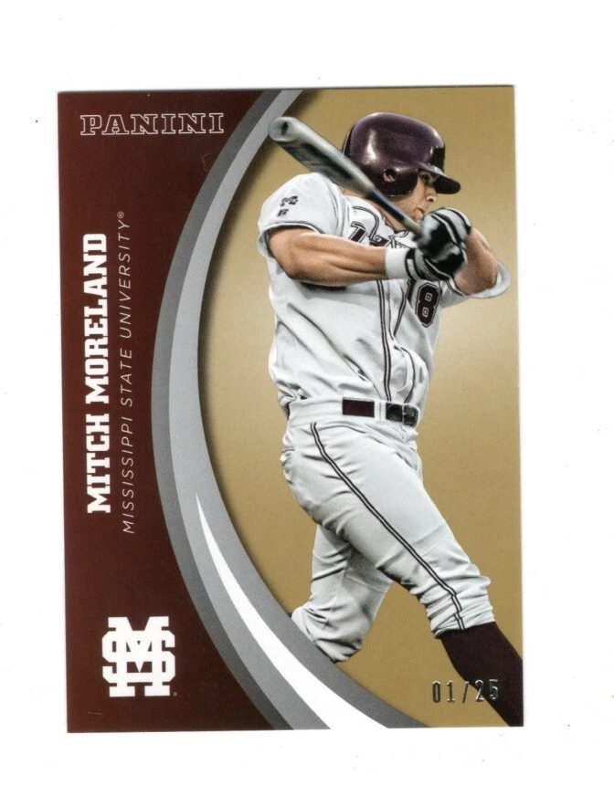 MISSISSIPPI STATE 2016 PANINI MITCH MORELAND #34 GOLD 06/25 - Image 3 of 4