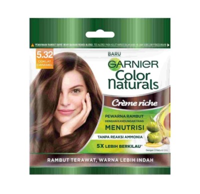 New Garnier Color Naturals Creme Riche Hair Color Cream Shade Caramel Brown 20ml