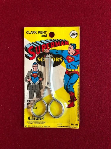1973, SUPERMAN, "Un-Opened" Child Scissors (Scarce)