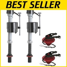 Quiet Toilet Repair Kit: Fill Valve  2" Flapper