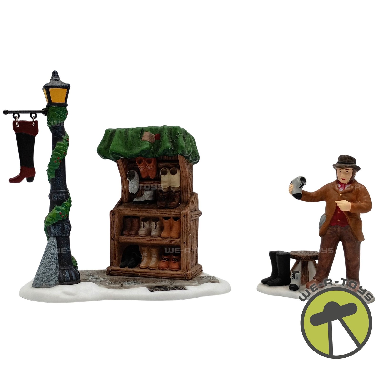 Department 56 Dicken's Village Series Cobbler's Corner Stand Set of 2 New 2001