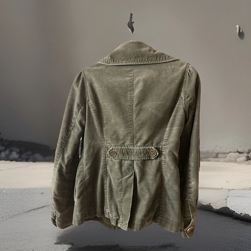 Chaqueta para mujer Mossimo talla pequeña de gamuza verde Foto 3 de 3