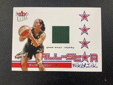 2004 Fleer Ultra WNBA #ASM-SB Sue Bird Storm All-Star Material GAME-WORN PATCH