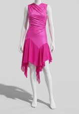 Versace Women's Pink Chiffon Paneled Draped Dress Size 46