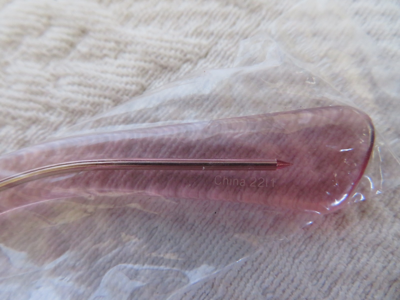 NIB CADDIS THE BIXBY READING GLASSES FRAME POLISHED CLEAR PINK 0.00