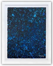 Wyland- Original Watercolor Painting on Deckle Edge Paper "Abstract Drip"