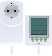 Energiekostenmessgerät mit verlängertem Display weiß Kosten Verbrauch …