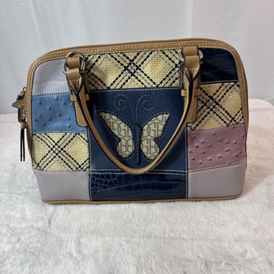 giani bernini  Butterfly Themed Purse Featuring A Patchwork Design 