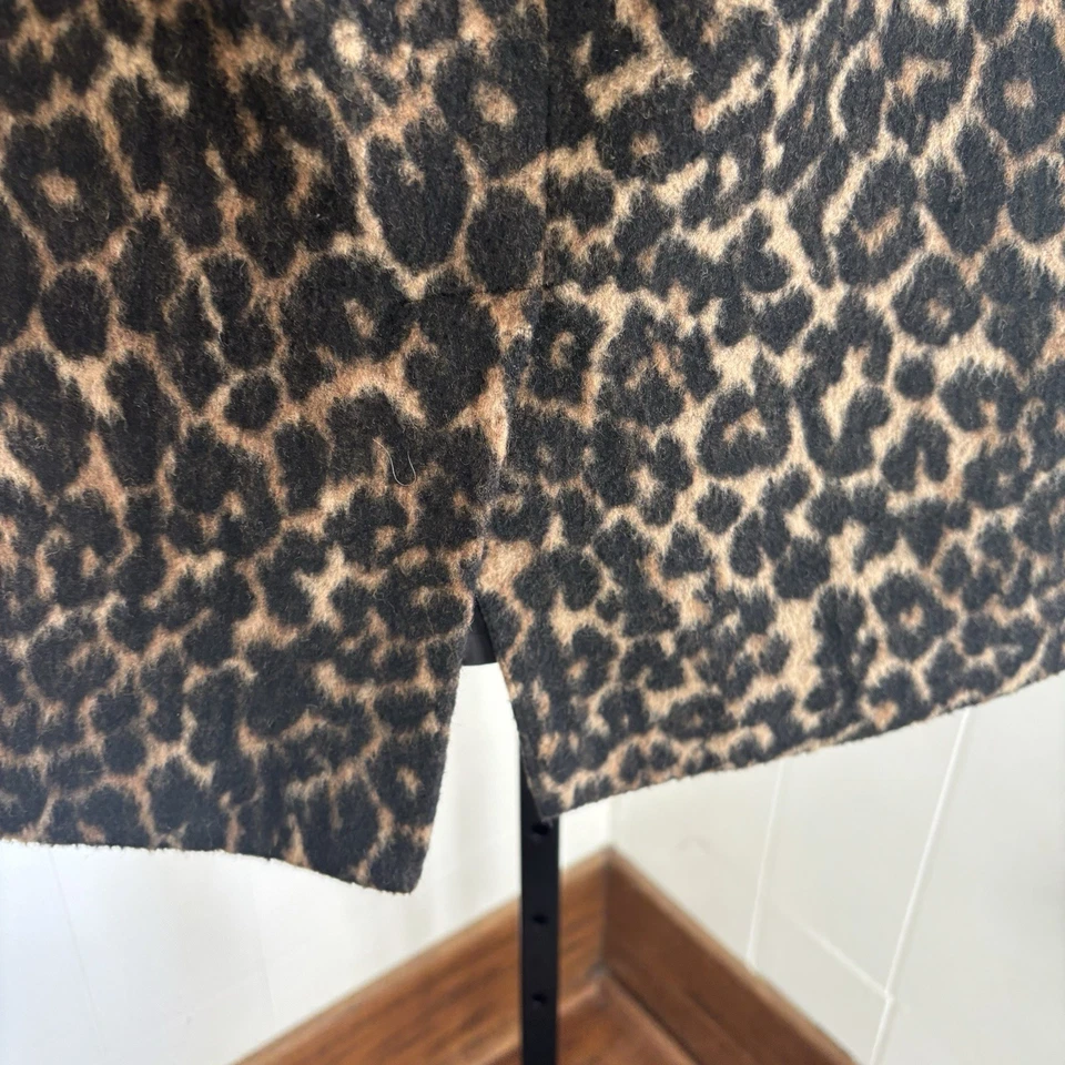 Женская юбка-карандаш Talbots из шерстяной смеси с леопардовым принтом размер 14 с нечетким анималистическим принтом - Изображение 4 из 4