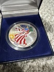 2000 American Eagle Silver Dollar In Full Color Walking Liberty 1oz Fine Silver