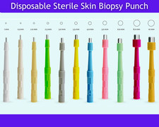 Lot Of 100 Pcs 1.5 MM Disposable Biopsy Punch Micro Dermal Body Piercing Tools