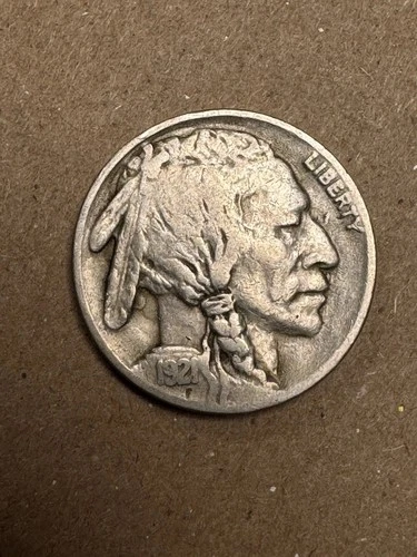 Nice Original Tougher Date 1921-P BUFFALO NICKEL FREE SHIPPING