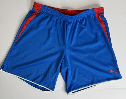 PUMA Youth V-Konstrukt Soccer Football Shorts Blue/Red/Wh Sz L