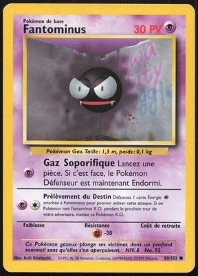 Carte Pokémon Fantominus 50/102 Set de base Français - Photo 1/2