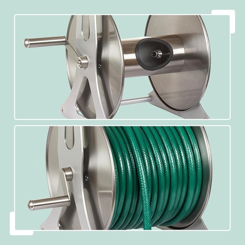 Slanghaspel Tuinslanghaspel Roestvrij staal Wandmontage - Afbeelding 5 van 8