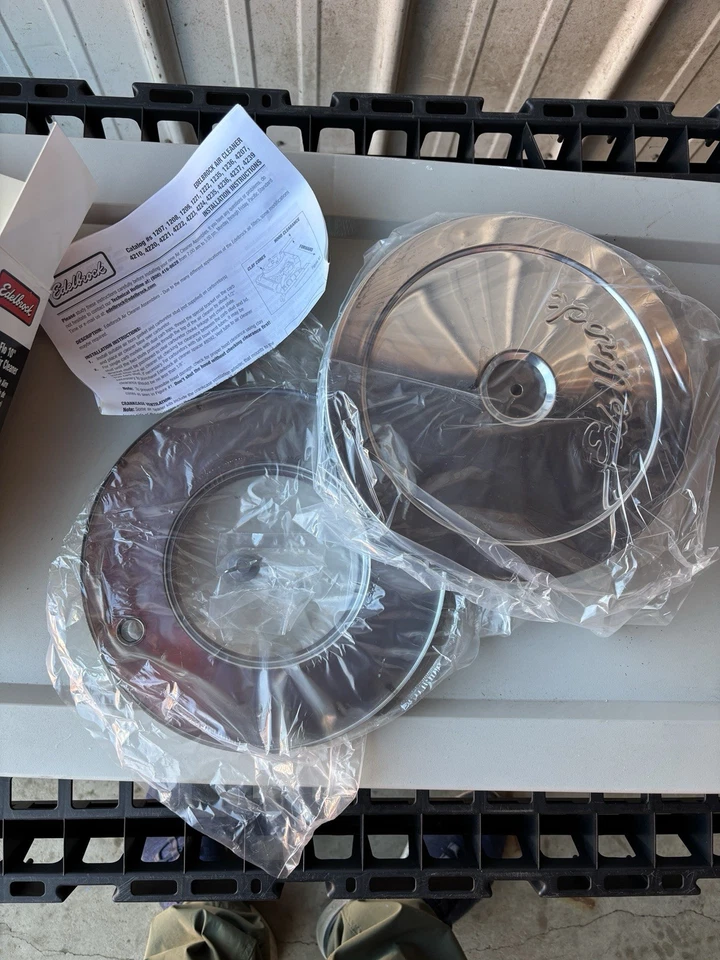 Edelbrock PRO-FLO 铬空气净化器 – 10 英寸高性能 – 整套 – — 第 2/3 张图片