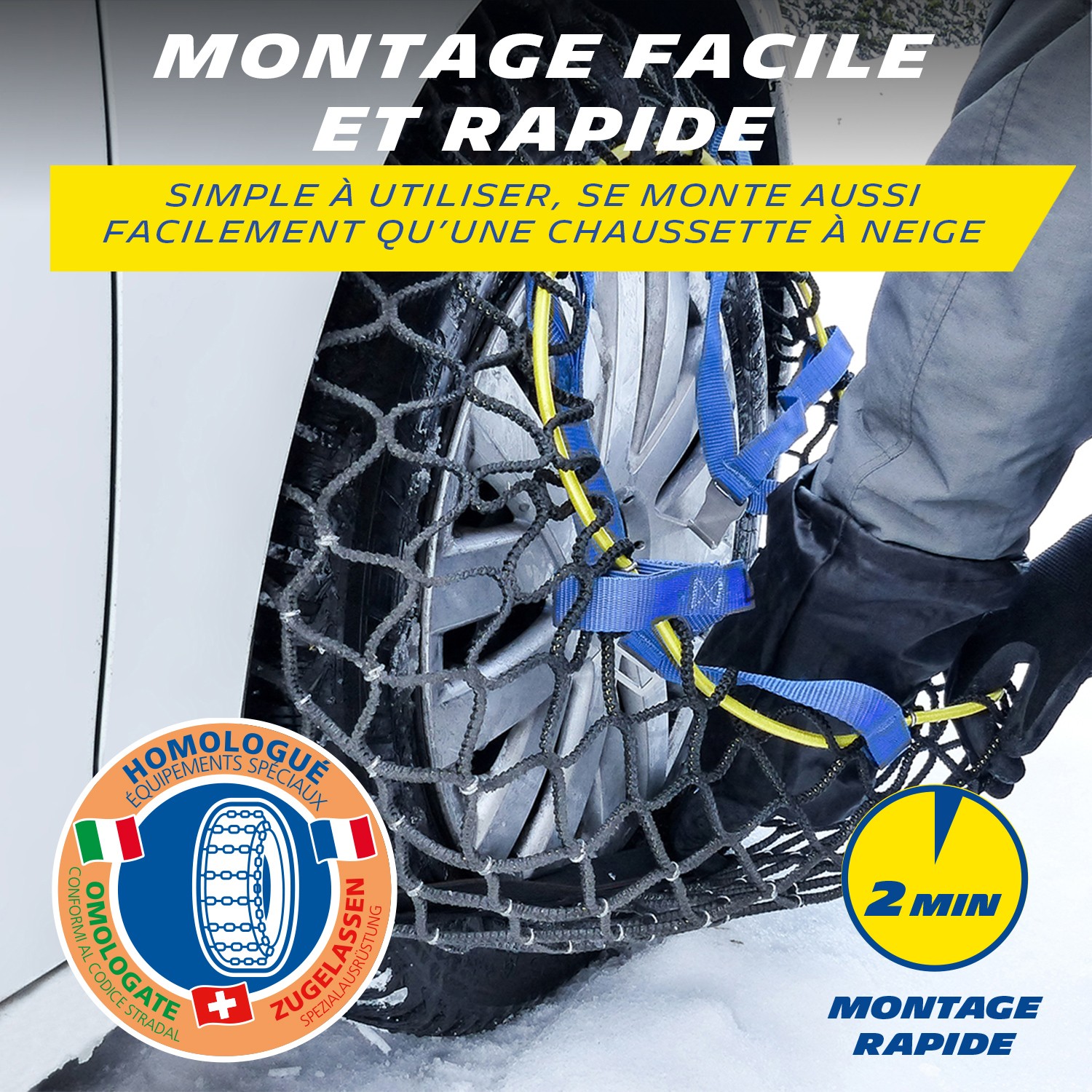 MICHELIN Easy Grip Evolution chaînes à neige composites haute motricité montage rapide - 4