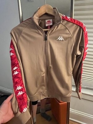 kappa tracksuit, Vintage 90s, womens small, tan w red/white kappa logo