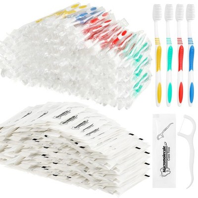 Mifoci 300 Pcs Individually Wrapped Toothbrushes Bulk with Dental Floss Set 1...