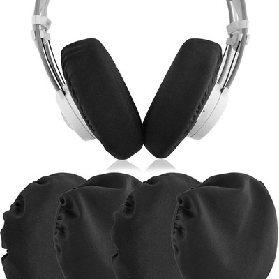 Geekria 2 Pairs Washable Headphone Covers (Size L / Black)