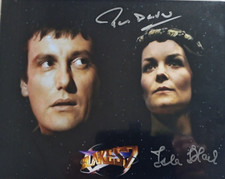 paul darrow+isla blair blake 7 10x8 photo autograph