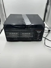 SounDesign AM FM Radio Turntable And Duel Cassette 6822 Vintage Retro