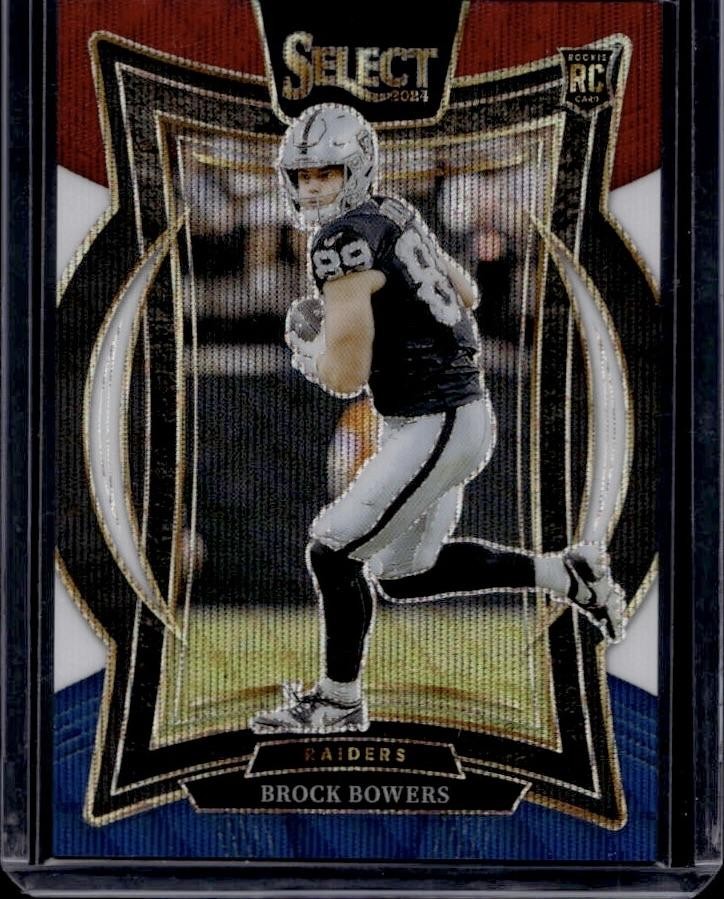 2024 Panini Select #31 Brock Bowers Tri-Color Prizm #/299