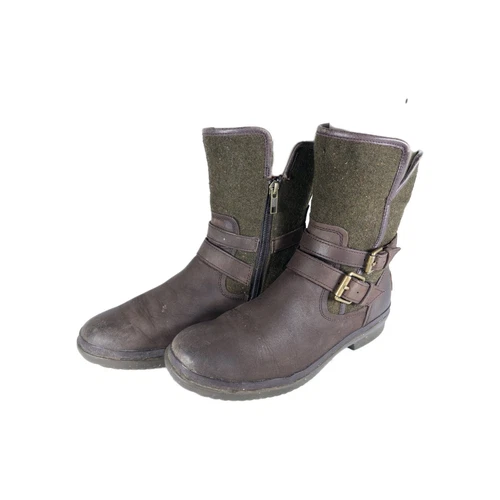 Stivali invernali UGG donna Simmens US 7 marroni foderati in pelle stringati impermeabili