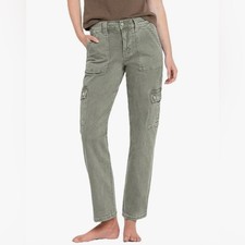 Vervet by Flying Monkey Women's High Rise Cargo Straight Jeans Sz 26 EUC