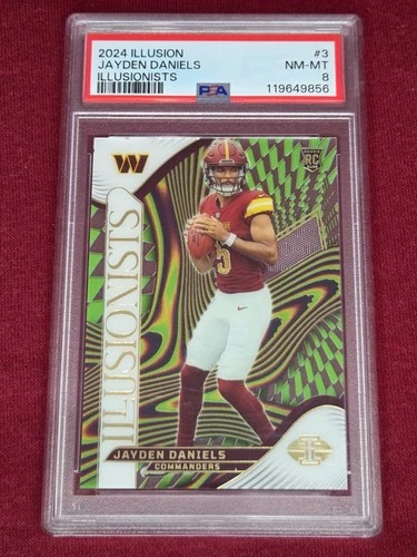 2024 Illusion #3 Jayden Daniels RC Illusionists rookie PSA 8 Case Hit