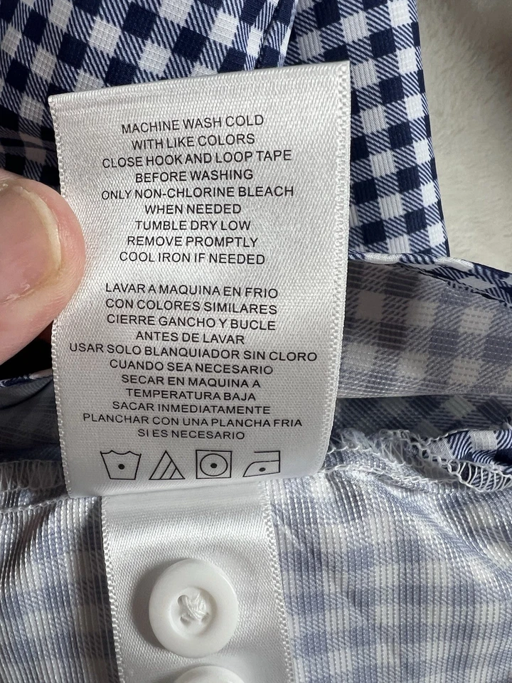 Camisa de rendimiento Realtree Fishing para hombre 3XL azul a cuadros de guinga con botones ventilados Foto 3 de 4