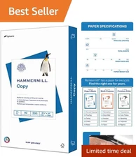 Sustainable 20 lb Copy Paper - 8.5 x 14, 500 Sheets with Bright Glossy Finish