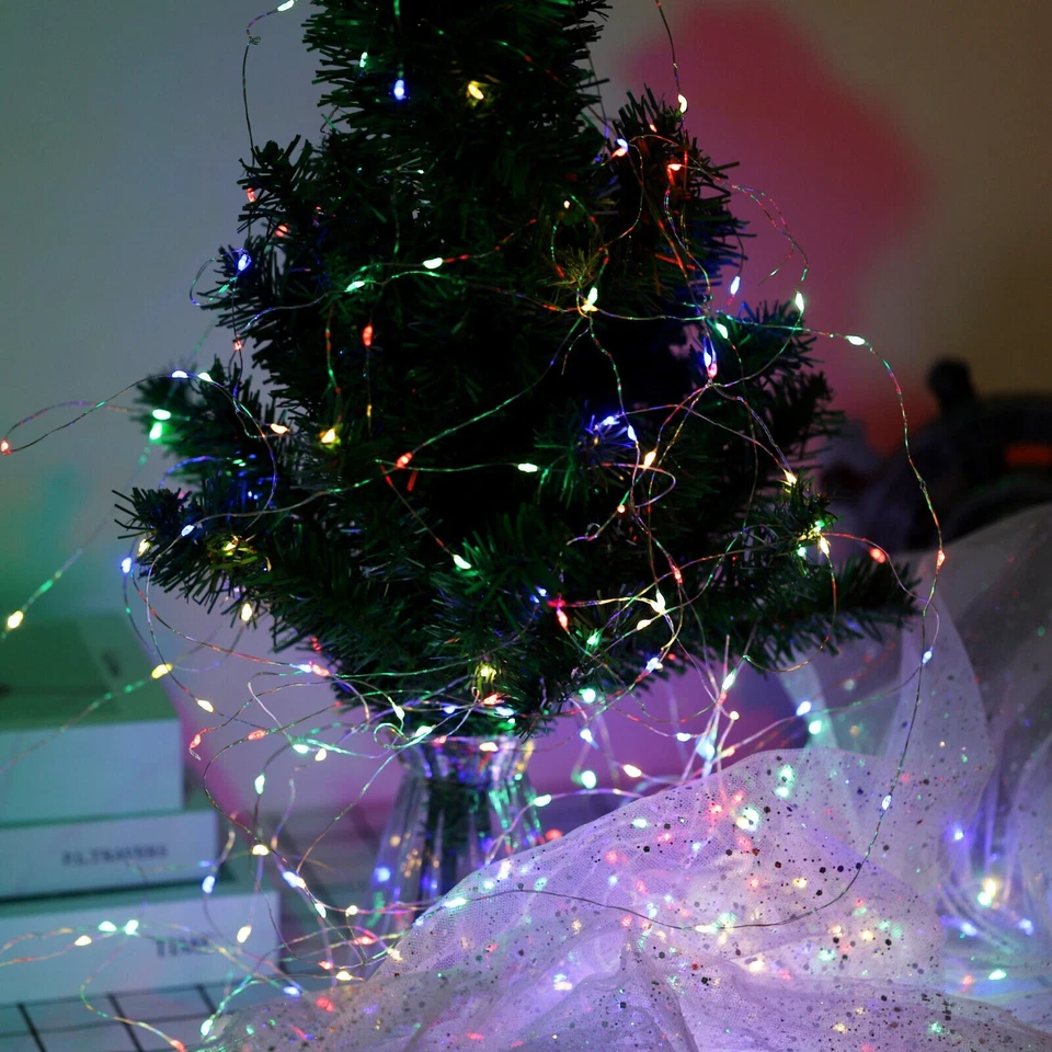 Paquete de 10 luces de cadena de hadas para botellas de vino 20 LED batería corcho para fiesta boda 2M Foto 3 de 4