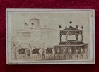 RARE ORIGINAL LINCOLN FUNERAL HEARSE CDV PHOTO COLUMBUS, OHIO STATEHOUSE  1865