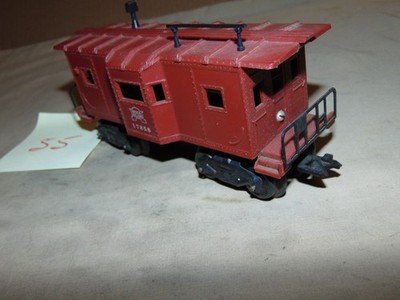 MARX O 17858  ROCK ISLAND BAY WINDOW CABOOSE WITH STACK AND RAILING     M55