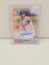 2017 Bowman - Chrome Prospect Autographs Anderson Espinoza Orange Shimmer /25 RC